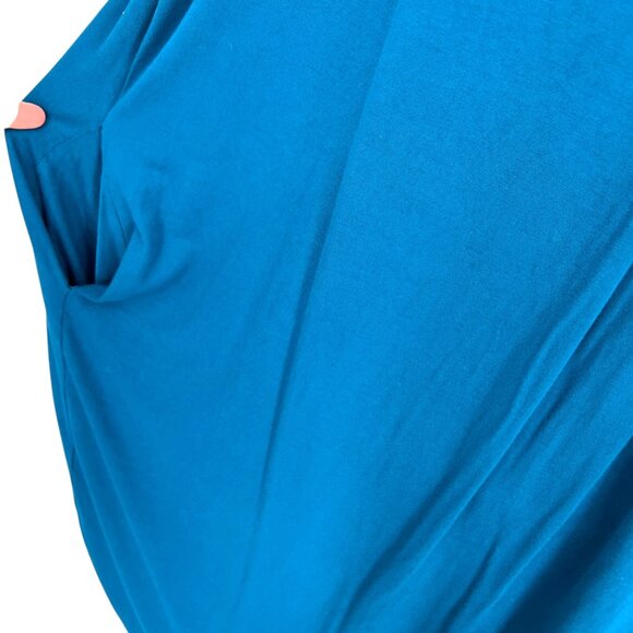 Universal Standard Wide Neck Short Sleeve Knee Length Dress Blue Size Large - Picture 8 of 12